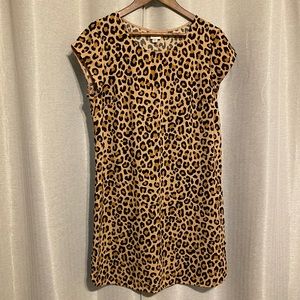 Merona leopard shift sheath dress